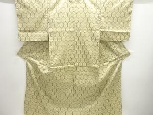 重ね亀甲模様織り出し西陣お召着物